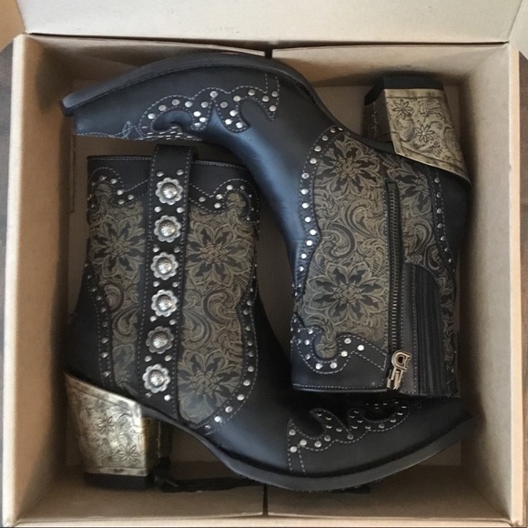 NIB Old Gringo San Antonio Rose Ankle Boots (10) - Picture 2 of 12